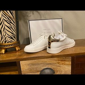 Brand New! White House Black Market Sneakers Leopard Detail Size 8.5 Never worn.